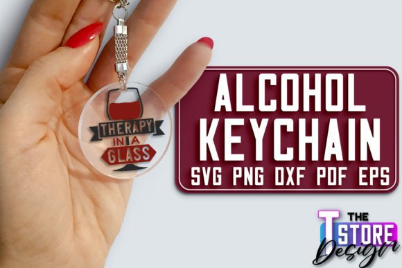 Alcohol Keychain SVG for Creative Projects