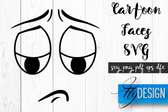 Cartoon Face SVG Graphics for Crafts