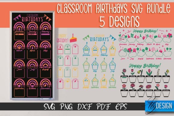 Classroom Birthday SVG for Crafts and Graphics