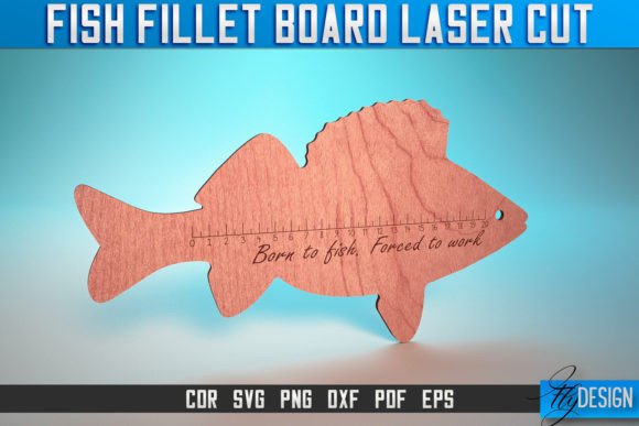 Fish Fillet Board Laser Cut SVG Funny