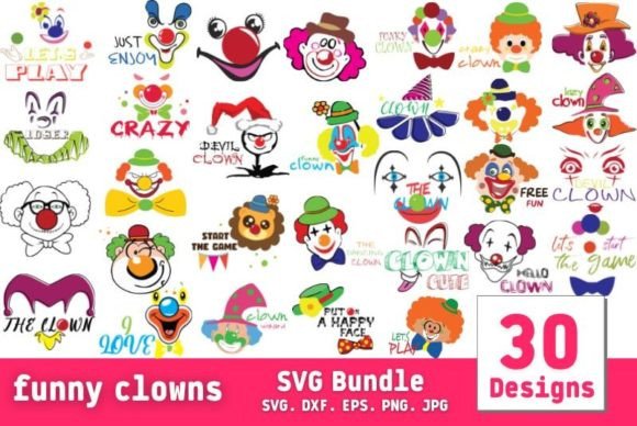 Fun Clowns SVG Bundle