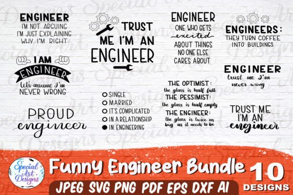 Fun Engineer Graphics for Crafts