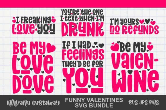 Fun Valentines SVG Sublimation Bundle for Crafts and Graphics