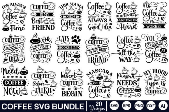 Funny Coffee SVG for Graphics and Crafts