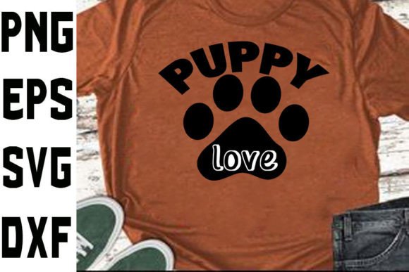 Funny Mom Svg Design Puppy Love Graphics for Crafts