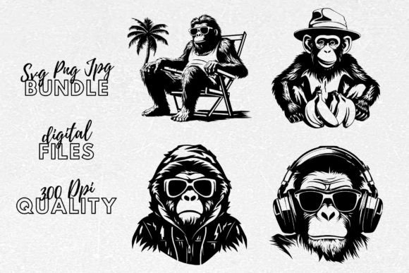 Funny Monkey SVG for Crafts and Graphics