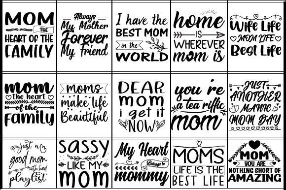 Mothers Bundle Svg For Crafts And Graphics